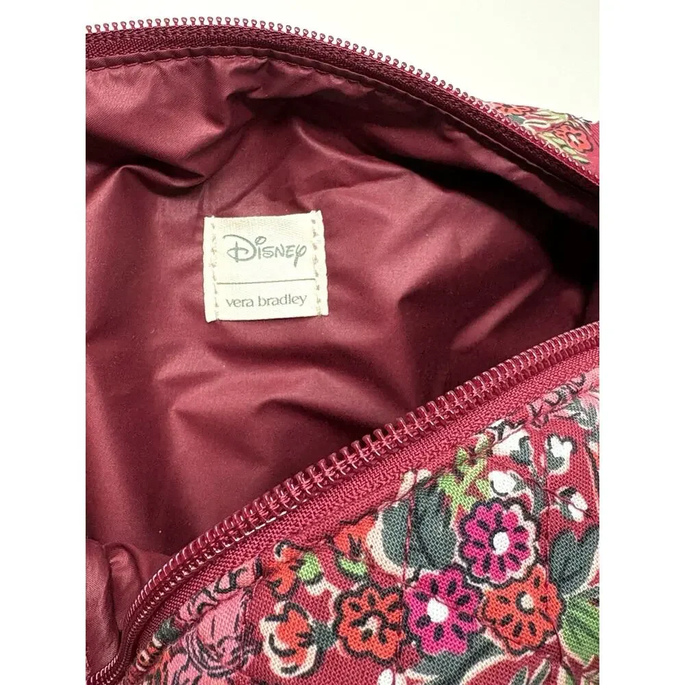 Vera Bradley Minnie Mouse Daisy Duck Makeup Essential Cosmetic Bag Hidden Hearts